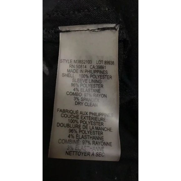 Tahari Black Utility Blazer Jacket Mixed Garbadine Knit Size 6 - Picture 10 of 10